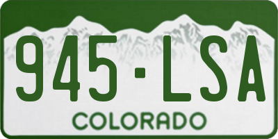 CO license plate 945LSA