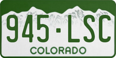 CO license plate 945LSC