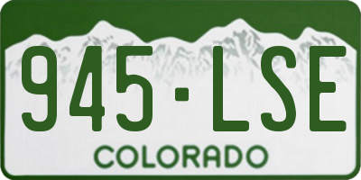 CO license plate 945LSE