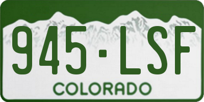 CO license plate 945LSF