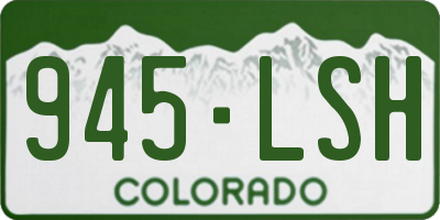 CO license plate 945LSH