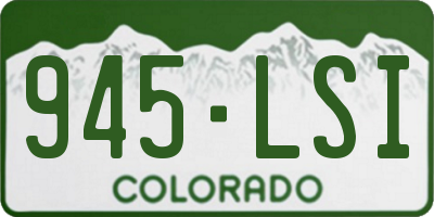 CO license plate 945LSI
