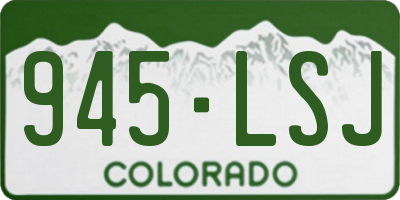 CO license plate 945LSJ