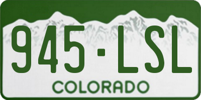 CO license plate 945LSL