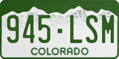 CO license plate 945LSM