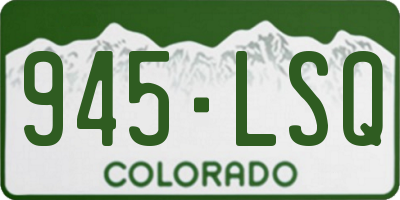 CO license plate 945LSQ