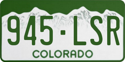 CO license plate 945LSR