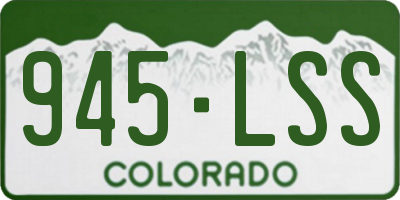 CO license plate 945LSS