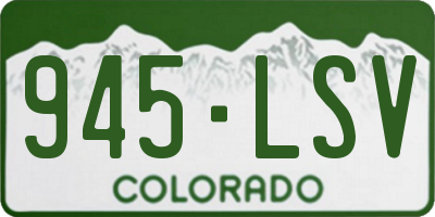 CO license plate 945LSV