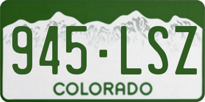 CO license plate 945LSZ