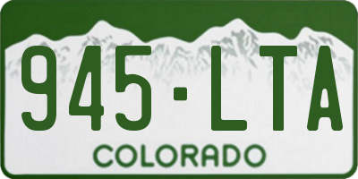 CO license plate 945LTA