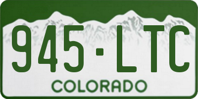 CO license plate 945LTC