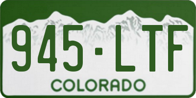 CO license plate 945LTF