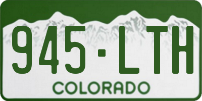 CO license plate 945LTH