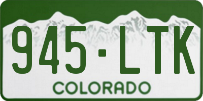 CO license plate 945LTK