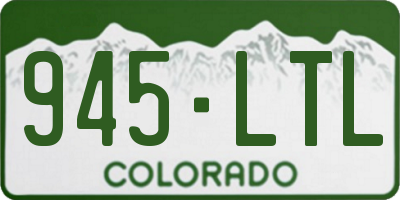 CO license plate 945LTL