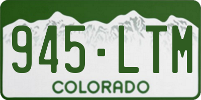 CO license plate 945LTM