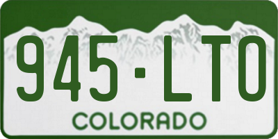 CO license plate 945LTO