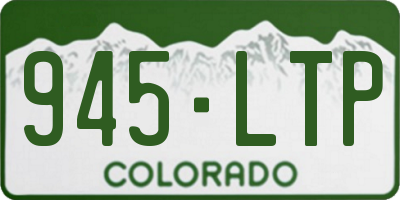 CO license plate 945LTP
