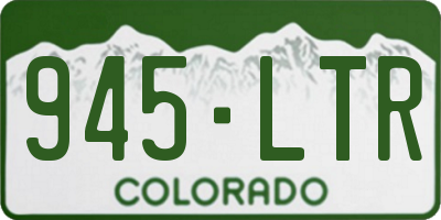 CO license plate 945LTR