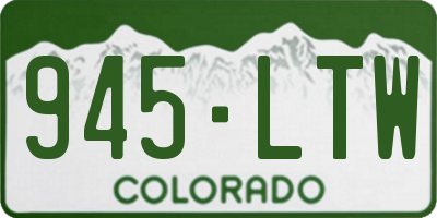 CO license plate 945LTW