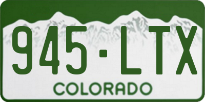 CO license plate 945LTX