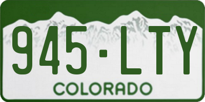 CO license plate 945LTY