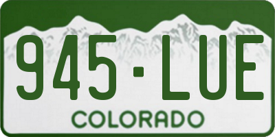 CO license plate 945LUE