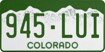 CO license plate 945LUI