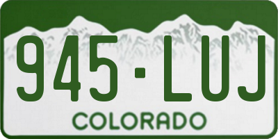CO license plate 945LUJ