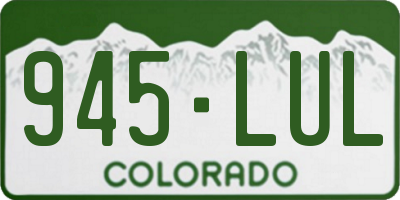 CO license plate 945LUL