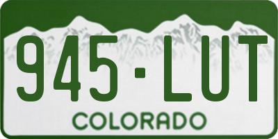 CO license plate 945LUT