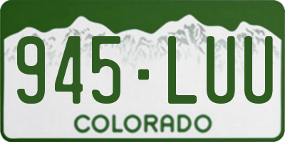 CO license plate 945LUU