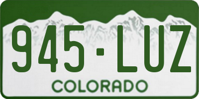 CO license plate 945LUZ