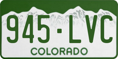 CO license plate 945LVC