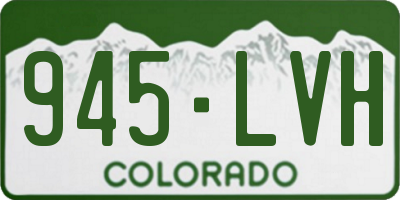 CO license plate 945LVH