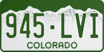CO license plate 945LVI