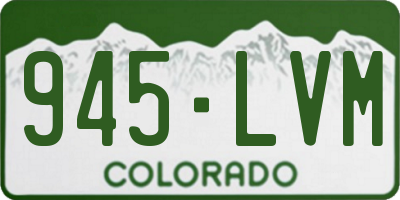 CO license plate 945LVM