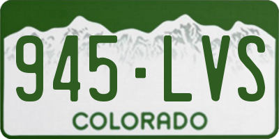 CO license plate 945LVS