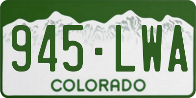 CO license plate 945LWA
