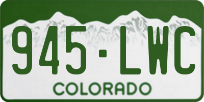 CO license plate 945LWC