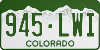 CO license plate 945LWI