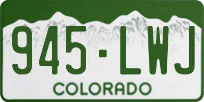 CO license plate 945LWJ