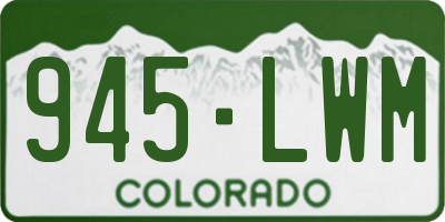 CO license plate 945LWM