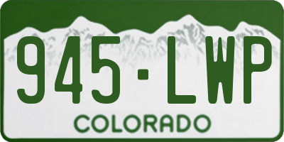 CO license plate 945LWP