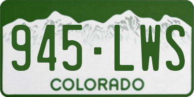 CO license plate 945LWS