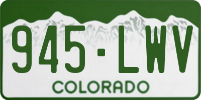 CO license plate 945LWV