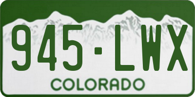 CO license plate 945LWX