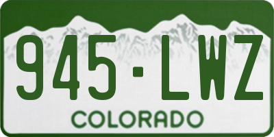 CO license plate 945LWZ