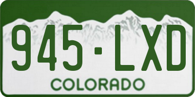 CO license plate 945LXD